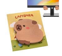 Cartoon Capybara Sticky Notepads - Creative Sticky Notes and Memo Pads for Quick Reminders,Note Pads & Memo Pages Multi-Purpose Use for Home Offices School