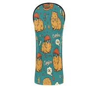 Cartoon Capybaras Happy Birthday Golf Club Cover Set Headcovers with Number Tag for Driver Golf Gifts for Men