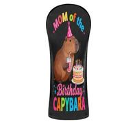 Cartoon Capybaras Happy Birthday Golf Club Cover Set Headcovers with Number Tag for Hybrid Golf Gifts for Men