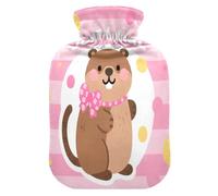Cartoon Capybaras Powder hot Water Bottle with Soft Cover, 1L hot Compress Bag for Hand Feet Warmer,Hand Feet Warmer,bolsas de agua Caliente para Dolores