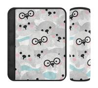 Cartoon Car Belt Cover Gray 2 Pack Car Seat Belt Cover Release Stress on Your Neck and Shoulder for Backpack