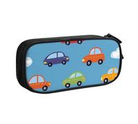 Cartoon Car Cloud Pencil Case for Boys Girls Cute Taxi Large Pen Bag Desk Stationery Organizer Pencil Pouch for School Office Zippered Makeup Bag