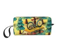 Cartoon car Outdoor Printed Travel Makeup Bag Portable Cosmetic Bag Makeup Case Toiletry Handbag Organiser for Women