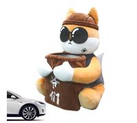 Cartoon Car Tissue Dispenser: Paper Holder, Waste Bin | Compact Board Storage with Elastic Strap and Dual Compartments Ideal for Trash