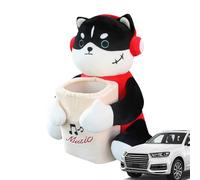 Cartoon Car Tissue Dispenser - Paper Holder, Waste Container | Compact Dashboard Storage with Elastic Strap and Double Compartments Ideal for Wipes