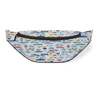 Cartoon Car Waist Bag Pack for Women Men Kids Girls Boys Fanny Pack Bumbags Pouch Purses Belt Bag for Travel Sport Running