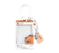 Cartoon Card Case with Neck Lanyard Identity Card Protectors Double Side Sleeve with Retractable Badge Reel Office Badge