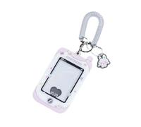 Cartoon Card Holder with Pendant Keychain Credit Sleeve Covers Acrylic Photocard Bus Cartoon Acrylic Photocard for Student