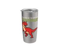 Cartoon Carnotaurus Dinosaur Jurassic Animal Lover Cute Dino Stainless Steel Insulated Tumbler