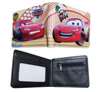 Cartoon Cars Character PU Leather Wallet, Bifold Short Wallet with ID Window, Portable Compartments Purse, Coin & Card Holder, Travel Purse for Kids & Teens, Perfect for Birthdays, Holidays