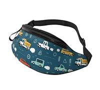 Cartoon Cars Crossbody Bag Runner Small Hip Pouch Bum Bag Running Waistpack Bumbag Beltbag Sport Slim Fashionable for Jogging Hiking Woman