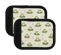 Cartoon Cartoon Green Frogs Summer Luggage Handle Wraps Suitcase Tags Luggage Tags for Suitcases, 5.9x4.3in, Cartoon Cartoon Green Frogs Summer, Set of 2