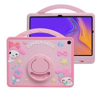 Cartoon Case for iPad Air 1/2 iPad 9.7 2017/2018，MONEHOYSY Cute Soft Silicone Kickstand [Drop Proof,Shock Proof,Anti Slip] Back Stand Cover Case for Kids Children Teens Girls Boys (Melody-1)