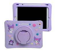 Cartoon Case for iPad Air 1/2 iPad 9.7 2017/2018，MONEHOYSY Cute Soft Silicone Kickstand [Drop Proof,Shock Proof,Anti Slip] Back Stand Cover Case for Kids Children Teens Girls Boys (Kurom-5)