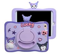 Cartoon Case for iPad Air 1/2 iPad 9.7 2017/2018，MONEHOYSY Cute Soft Silicone Kickstand [Drop Proof,Shock Proof,Anti Slip] Back Stand Cover Case for Kids Children Teens Girls Boys (Kurom-3)