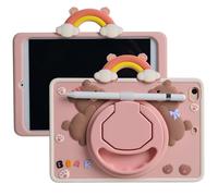 Cartoon Case for iPad Pro 11/10.9" /iPad Air 4，MONEHOYSY Cute Soft Silicone Kickstand [Drop Proof,Shock Proof,Anti Slip] Back Stand Cover Case for Kids Children Teens Girls Boys (Bear)