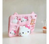 Cartoon Case for iPad Pro 11/10.9" /iPad Air 4，MONEHOYSY Cute Soft Silicone Kickstand [Drop Proof,Shock Proof,Anti Slip] Back Stand Cover Case for Kids Children Teens Girls Boys (Kitty)