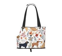 Cartoon Cat and Dog Printed Foldable Pet Bag - Portable Puppy Cat Travel Handbag Tote,Pet Carrier Backpacks.