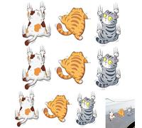 Cartoon Cat Car 2Pcs Car Sticker Claws Scratch, 3D Cartoon Animal Cat Kitten Sticker, Claw Mark Car Decal Black Claw Marks Headlight Decal Claw Mark Sticker