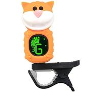 Cartoon Cat Clip-On Tuner LCD Display For Chromatic Guitar Bass Violin Ukulele String Instrument (Color : Yellow_One Size)