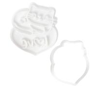 Cartoon Cat Cookie Cutter, Baking Stamp Mold, Quick Release Cookie Tool with Fine Detail, Fondant Press, Dessert Decorator with Design