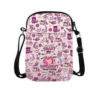 Cartoon Cat Cross Body Bag I Am Not Crazy My Reality Is Just Different Than Yours Messenger Bag Crazy Cat Carry On Bag (Crazy CB)