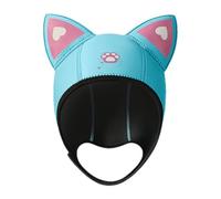 Cartoon Cat Ear Diving Cap - Elastic Thermal Hood, Adjustable Wetsuit Hat | Thickened Neoprene Insulation Feature, Soft Flexible Fit Comfort Design, Adorable Swim Gear For Snorkeling Surfing Water