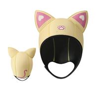 Cartoon Cat Ear Diving Cap - Elastic Thermal Hood, Adjustable Wetsuit Hat | Thickened Neoprene Insulation Feature, Soft Flexible Fit Comfort Design, Adorable Swim Gear For Snorkeling Surfing Water