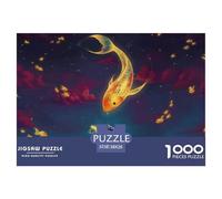 Cartoon Cat-goldfish Jigsaw Puzzle Waterproof 1000 Piece for Adults Impossible Adults Jigsaw Home Decoration Puzzle