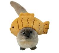 Cartoon Cat Hat,Breathable Funny Cat Hat - Cute Holiday Supplies, Soft Taiyaki Costume for Daily Life, Gathering, Home, Photography