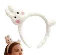 Cartoon Cat Headband - Cute Plush Face Makeup Headband, Versatile Rabbit Ear Design | Multipurpose Wash Makeup Accessories for Autumn Winter Women and Girls