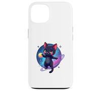 Cartoon Cat in Space Illustration Design Case for iPhone 13