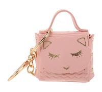 Cartoon Cat Keychain Mini Coin Purse Pink Pu Zinc Alloy | Portable Multi-purpose Design, Cute Delicate Modern Style, for Women and Girls