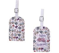 Cartoon Cat Merch Movie Merch Baggage Tags for Cat Lovers Cartoon Characters Magic Kingdom Vacation Trip Gift (There Myself Tag)