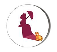 Cartoon CAT My FAIR Lady Shadow 10 x 49mm Vinyl Stickers Pack of 10