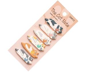 Cartoon Cat Notes - Adhesive Paper Pads, 180-Sheet Fun Stationery Set with Playful Designs, Perfect for Work, School, Homework, Journaling, Kids’ Creativity, Teacher Supplies, and Daily Reminders