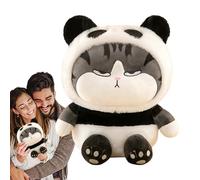 Cartoon Cat Pillow Plush Ultra-Soft Plush 25x10x15cm Soft Doll Toy Bed Ornament Decorative Car Interior Hugging Pillow Boys Girls Kids Room Decor Gift