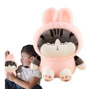 Cartoon Cat Pillow Plush Ultra-Soft Plush 25x10x15cm Soft Doll Toy Bed Ornament Decorative Car Interior Hugging Pillow Boys Girls Kids Room Decor Gift
