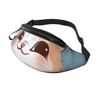 Cartoon cat Printed Fanny Pack for Men Women Crossbody Waist Bag Pack Bum Bag with Adjustable Strap for Hiking Running Travel Cycling