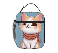 Cartoon cat Prints Insulated Lunch Tote Bag Lunch Box Reusable Lunch Cooler Bag for Women/Men Work, Picnic, School, Travel