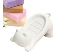 Cartoon Cat Soap Dish - Drainable Soap Tray, Sponge Holder | Cute Bathroom Soap Box with Drain Hole for Shower, Sink, Travel, Camping and Cat Shaped Soap Container for Kids and Adults
