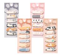 Cartoon Cat Sticky Notes, 720 Sheets Colorful Index Tabs, 4 Pads Self-Adhesive Cute Stationery for School Office, Mini Sticky Notes as Book Markers & Page Tabs, Sticky Tabs Page Markers