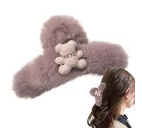 Cartoon Catch Bear Ring - Big Hair Claw, Soft Pin | Durable Decorative Accessory With Secure Hold, Reusable Plush Barrette