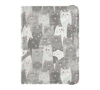 Cartoon Cats Leather Passport Holder Cover Wallet Secure Hidden Passport Case for Family Trip Essentials