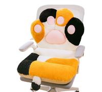 Cartoon Cats Paws Design Back Cushion with Soft Furry Fabric Pillow for Comfort and During Long Sitting Hours Cushion for Long Sitting