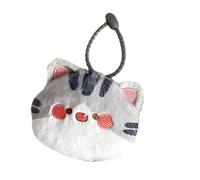 Cartoon Cats Storage Bag Lovely Coin Purse with Keychain Headphone Case Plush Wallets Change Purse Animal Wallet Cats Coin Plush Headphone Case Bag Charm Lovely Change Small Wallet