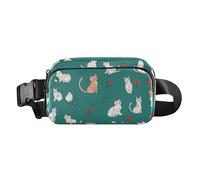 Cartoon Cedar Waxwing Birds Orange Stylish Crossbody Bag Waist Packs for Women Men Waterproof Sling Chest Bags with Adjustable Strap for Travel Vacation Running, 13, One Size