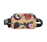 Cartoon Cedar Waxwing Birds Orange Stylish Crossbody Bag Waist Packs for Women Men Waterproof Sling Chest Bags with Adjustable Strap for Travel Vacation Running, 18, One Size