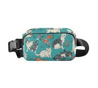 Cartoon Cedar Waxwing Birds Orange Stylish Crossbody Bag Waist Packs for Women Men Waterproof Sling Chest Bags with Adjustable Strap for Travel Vacation Running, 16, One Size