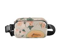 Cartoon Cedar Waxwing Birds Orange Stylish Crossbody Bag Waist Packs for Women Men Waterproof Sling Chest Bags with Adjustable Strap for Travel Vacation Running, 08, One Size